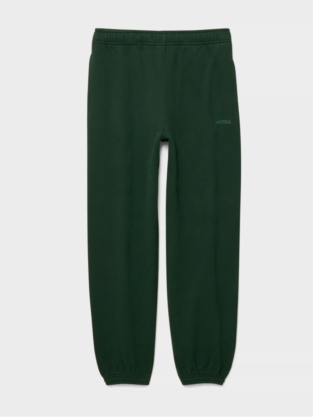 TNA Dark Green Fleece Jogger Sweatpants